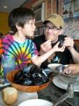 Henry's first mussel.
